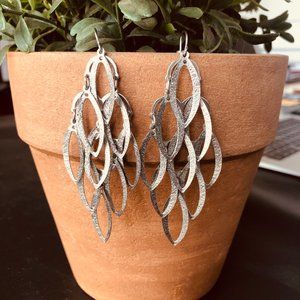 Silver Shimmer Dangle Earrings